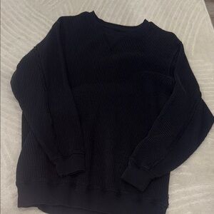 Aerie Black Crew Neck Sweater